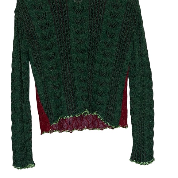 Christian Lacroix Vintage XL Wool Blend Funky Weave Sweater - Picture 8 of 9